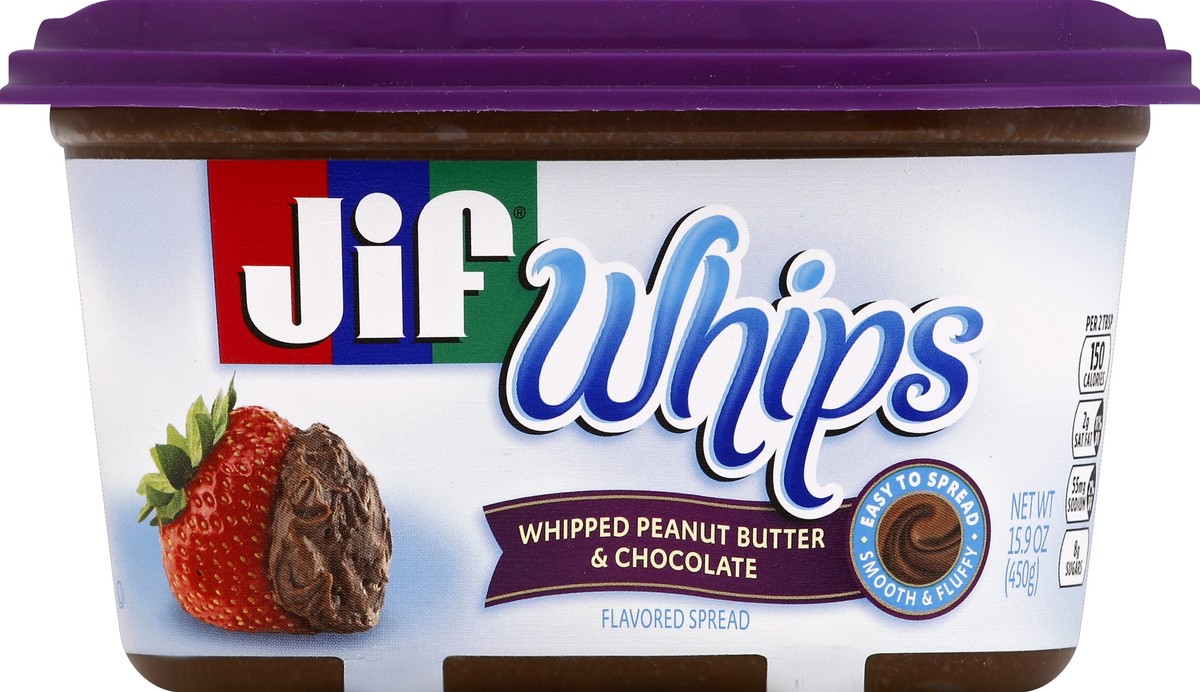 slide 5 of 6, Jif Whips Whipped Peanut Butter & Chocolate, 15.9 oz