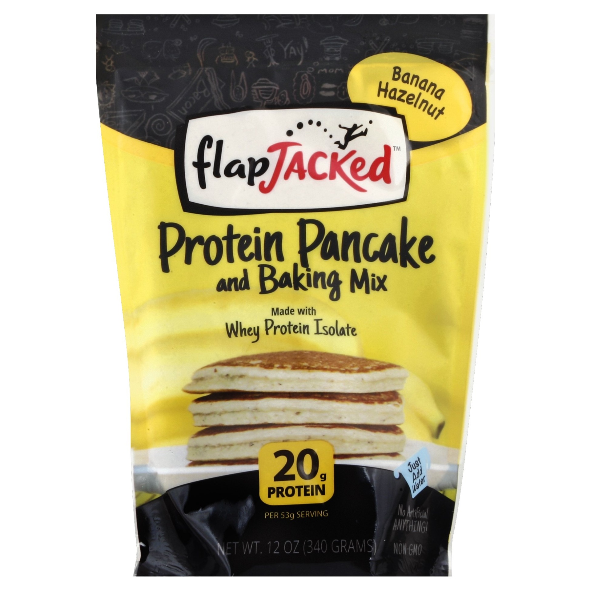 slide 1 of 1, FlapJacked Banana Hazelnut Protein Pancake Mix, 12 oz