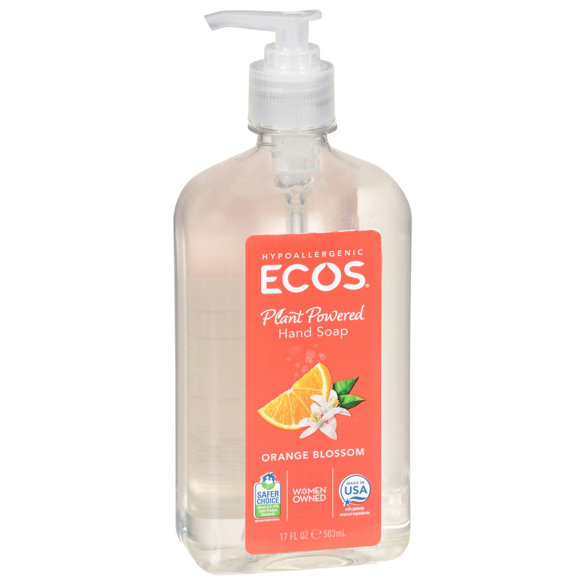 slide 2 of 9, ECOS Orange Blossom Hand Soap, 17 oz