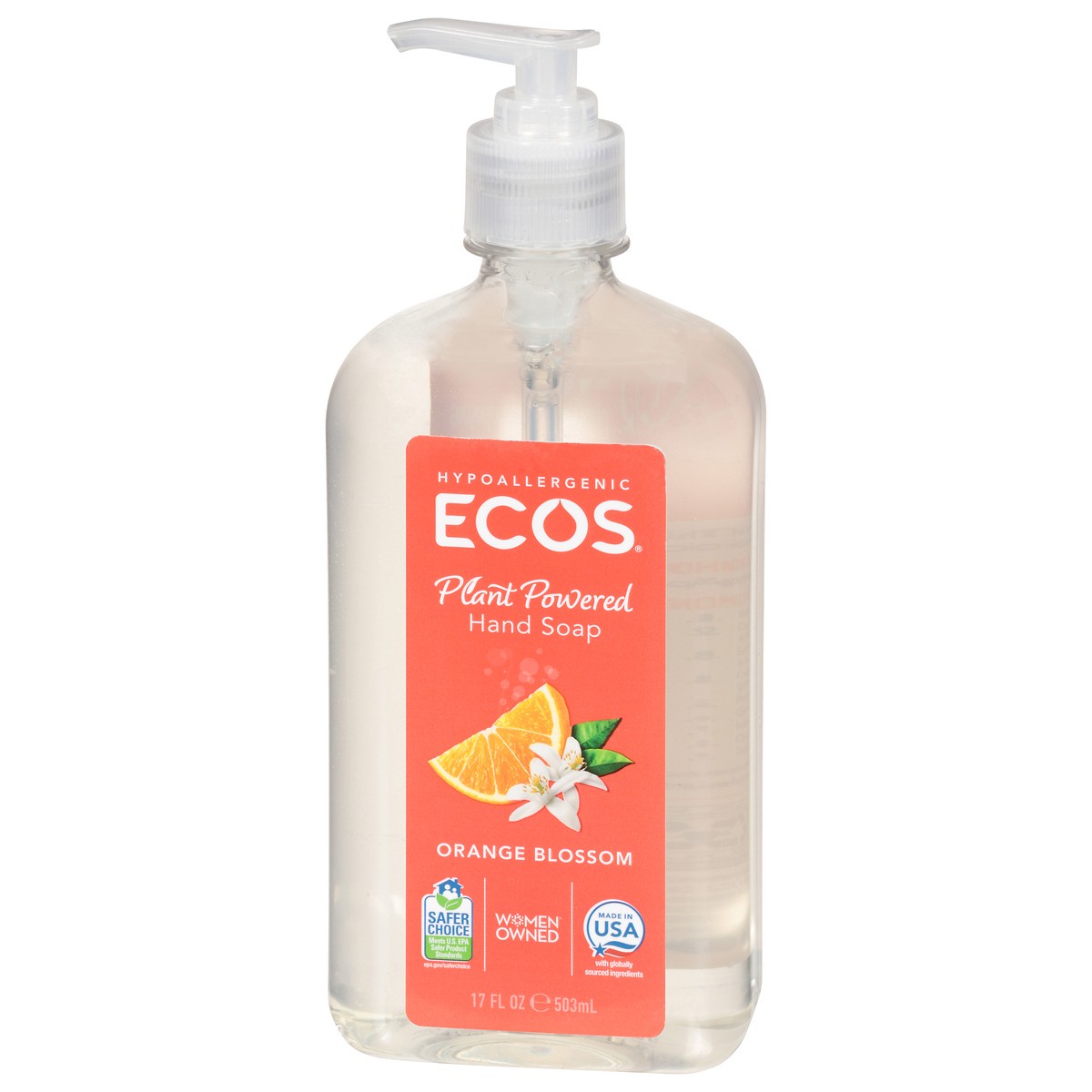 slide 3 of 9, ECOS Orange Blossom Hand Soap, 17 oz