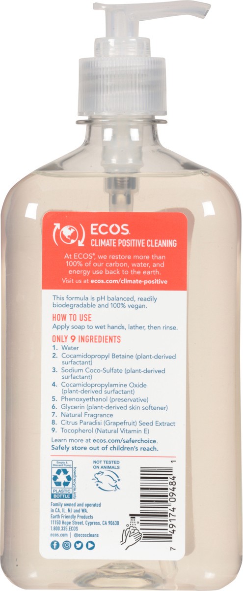 slide 5 of 9, ECOS Orange Blossom Hand Soap, 17 oz