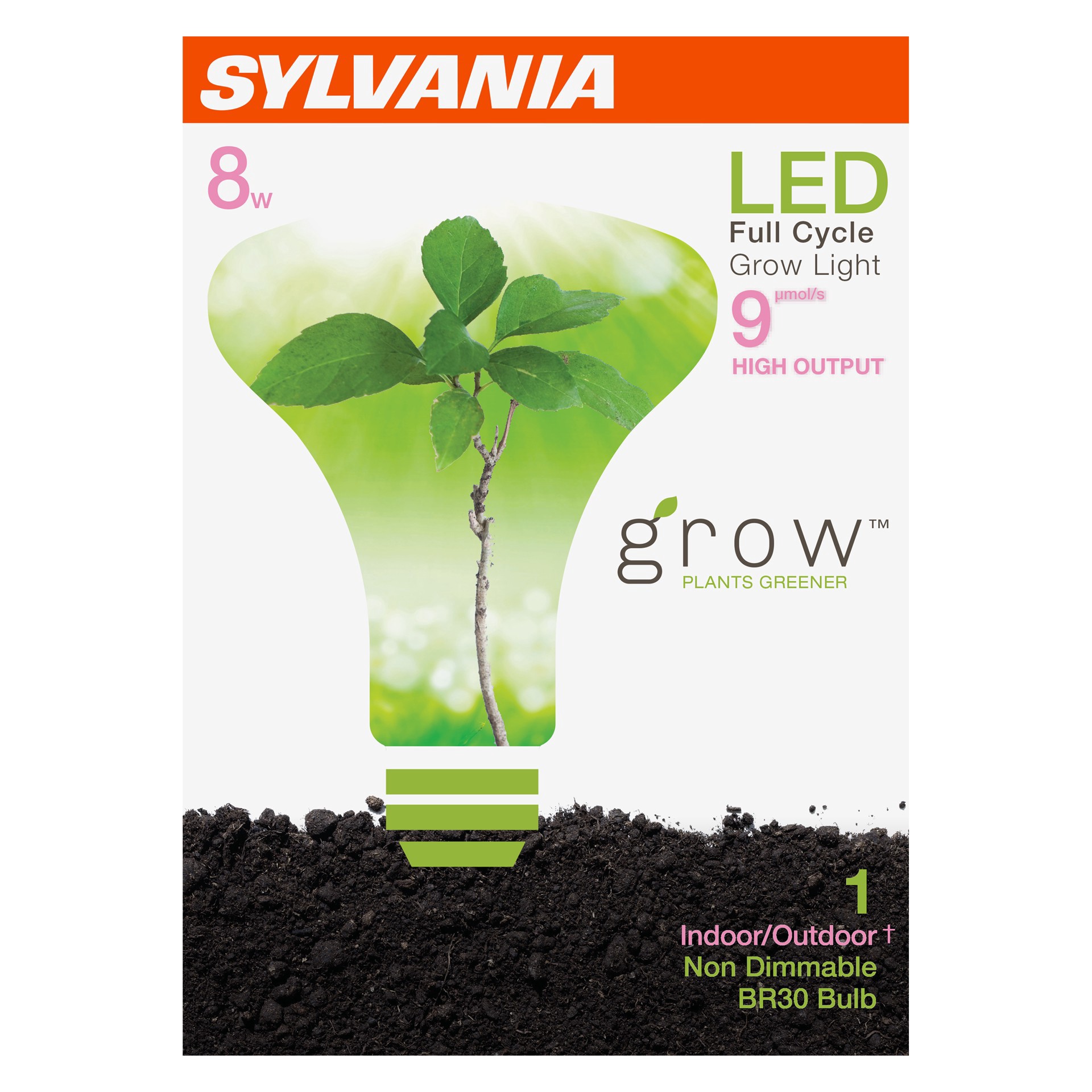 slide 1 of 1, Sylvania 25 Watt BR30 LED Grow Light, 1 ct