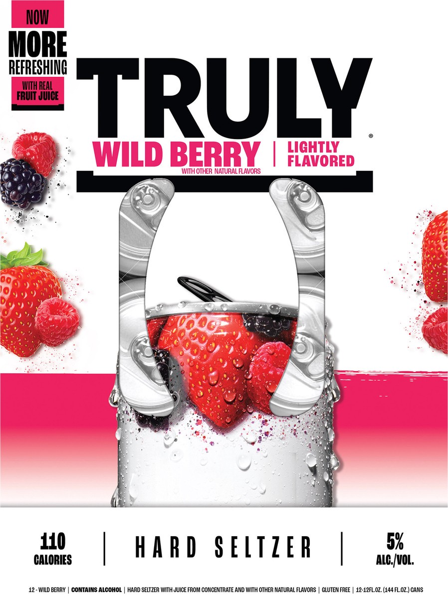 slide 3 of 13, TRULY Hard Seltzer Wild Berry UT (12 fl. oz. Can, 12pk.), 12 ct