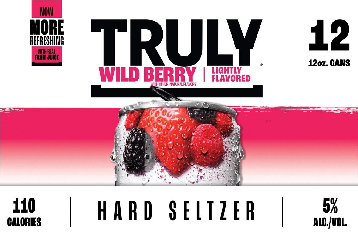 slide 4 of 13, TRULY Hard Seltzer Wild Berry UT (12 fl. oz. Can, 12pk.), 12 ct