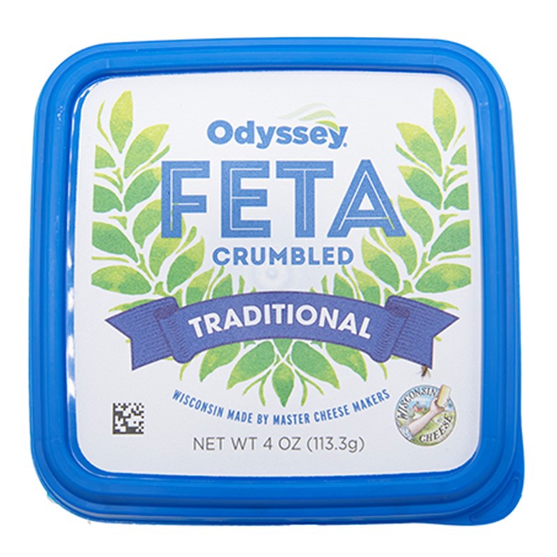 slide 1 of 14, Odyssey Reduced Fat Crumbled Feta 4 oz, 4 oz
