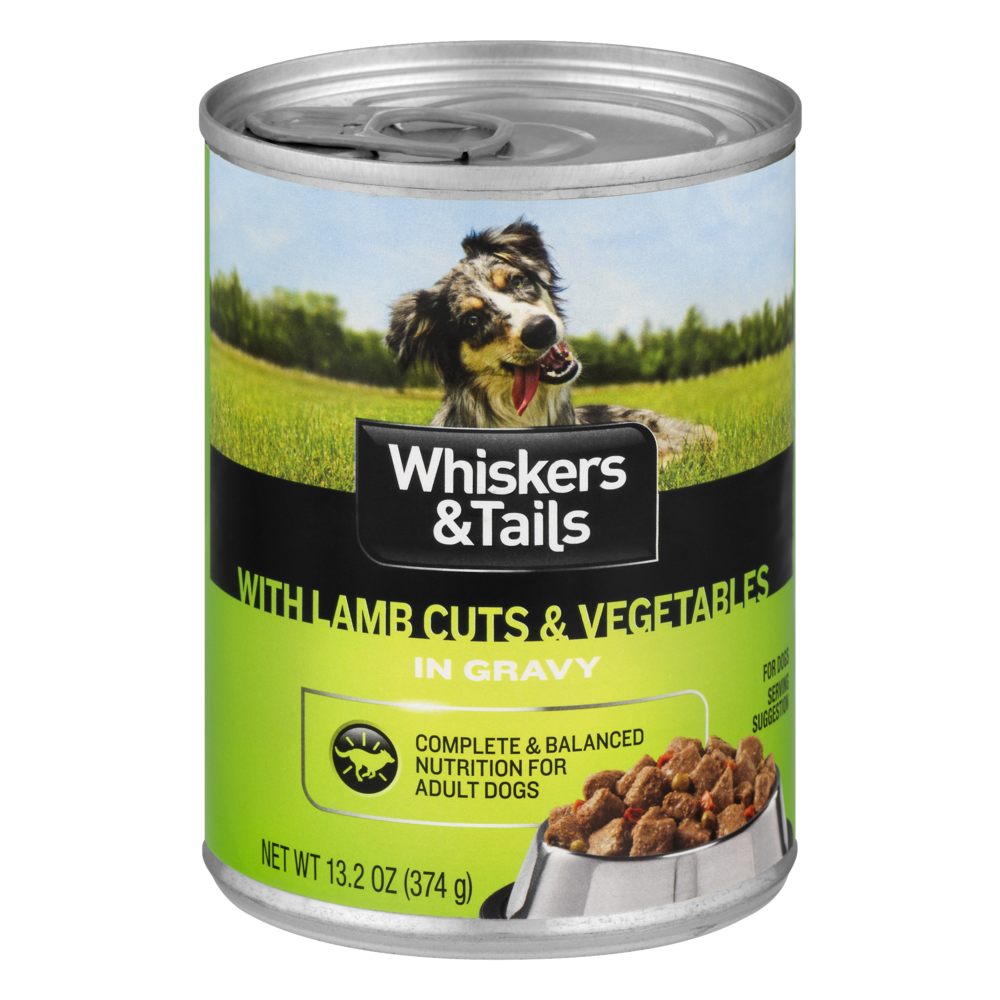 slide 1 of 1, Whiskers & Tails With Lamb Cuts & Vegetables In Gravy For Dogs, 13.2 oz