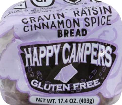 Happy Campers Gluten Free Bread, Cravin Raisin Cinnamon Spice 17.4 oz