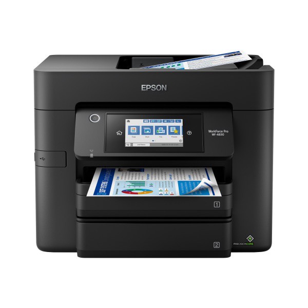 slide 3 of 6, Epson Workforce Pro Wf-4830 Wireless Inkjet All-In-One Color Printer, C11Cj05201, 1 ct