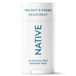 Native Aluminum Free Deodorant For Men, 72 Hour Solid Deodorant Stick, Sea Salt & Cedar, 2.65oz