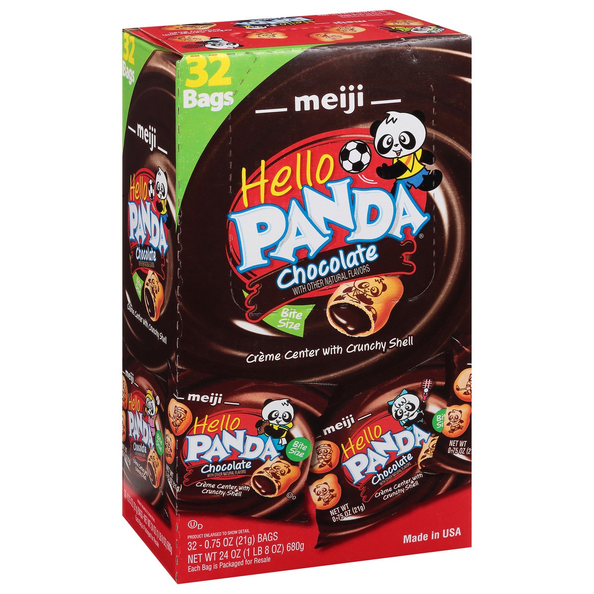 slide 9 of 13, Meiji Hello Panda Chocolate Cookie 32 - 0.75 oz Bags, 32 ct
