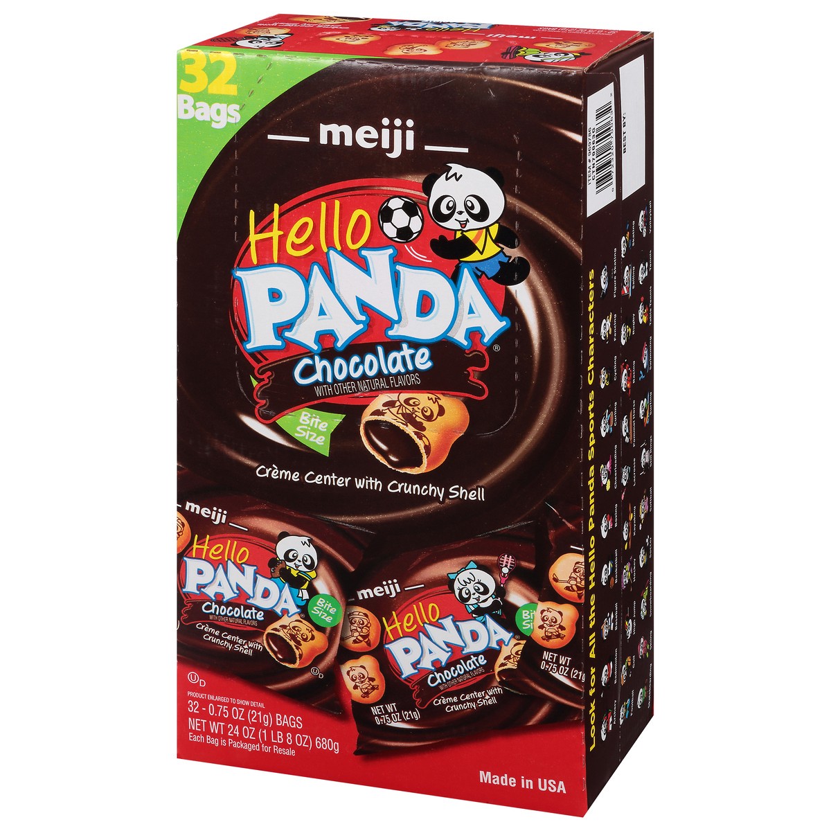 slide 5 of 13, Meiji Hello Panda Chocolate Cookie 32 - 0.75 oz Bags, 32 ct