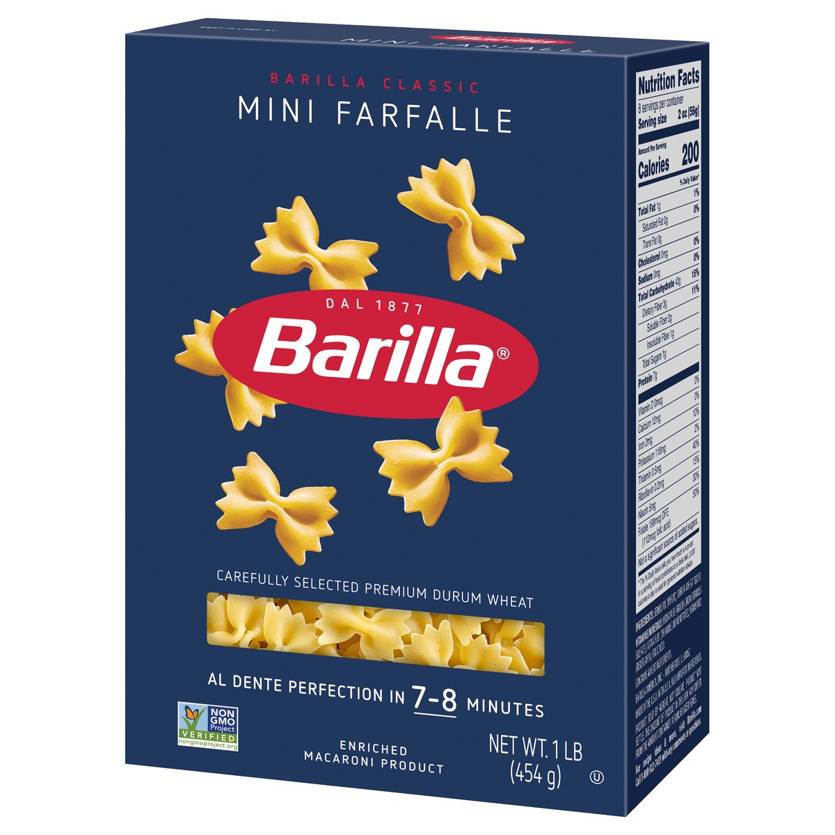 slide 3 of 9, Barilla Mini Farfalle Pasta, 1 lb
