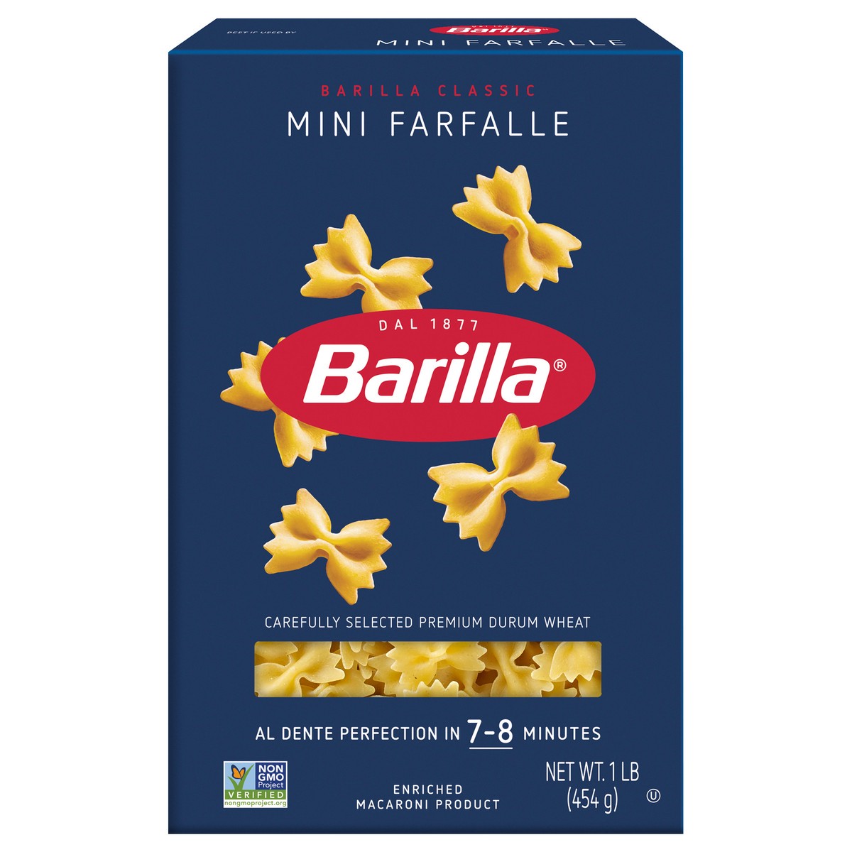 slide 1 of 9, Barilla Mini Farfalle Pasta, 16 oz