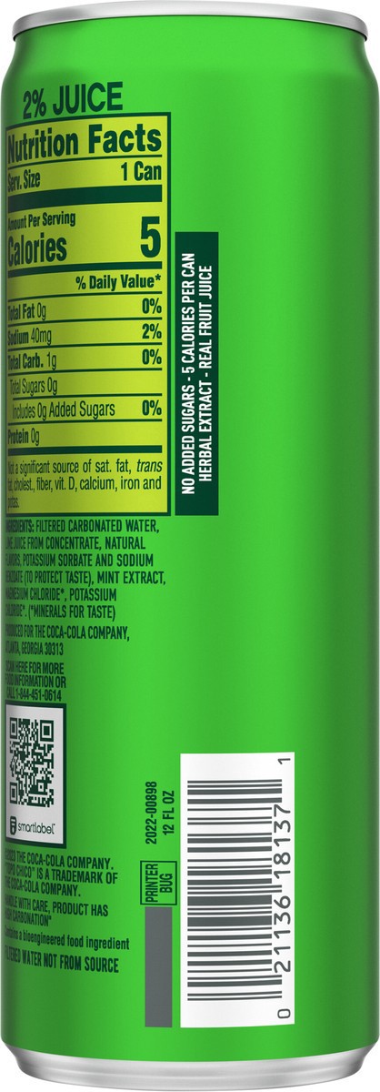 slide 2 of 7, Topo Chico Sabores Lime With Mint Extract Can- 12 fl oz, 12 fl oz
