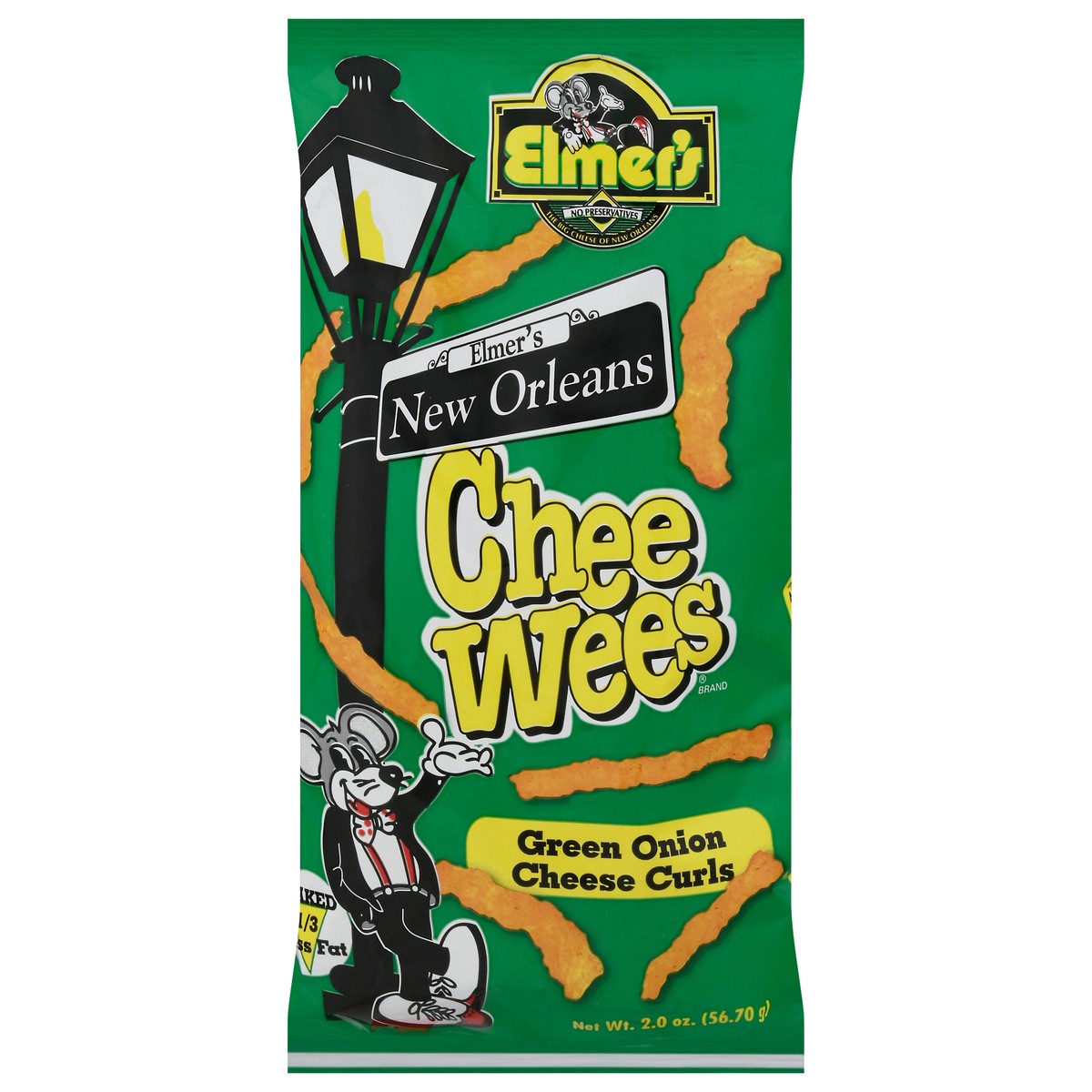 slide 10 of 13, Elmer's Chee Wees Green Onion Cheese Curls 2.0 oz, 2 oz