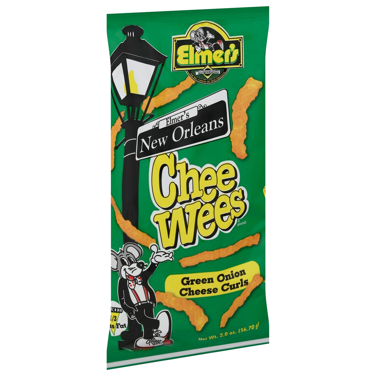 slide 5 of 13, Elmer's Chee Wees Green Onion Cheese Curls 2.0 oz, 2 oz