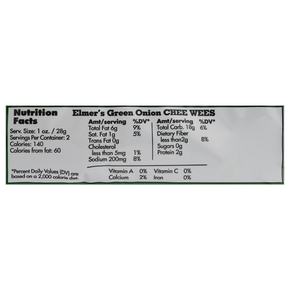 slide 9 of 13, Elmer's Chee Wees Green Onion Cheese Curls 2.0 oz, 2 oz