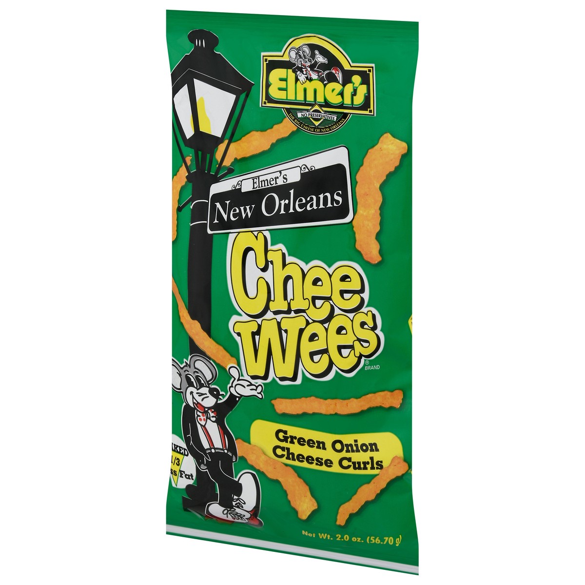 slide 4 of 13, Elmer's Chee Wees Green Onion Cheese Curls 2.0 oz, 2 oz
