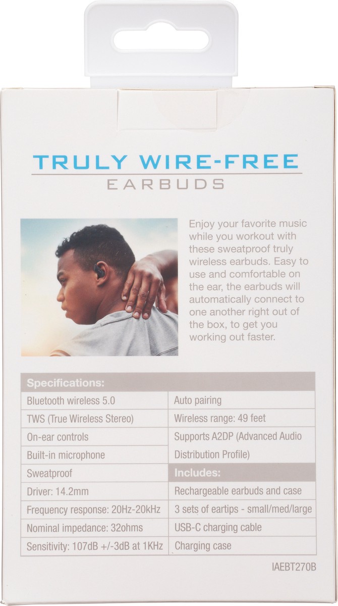 slide 7 of 8, iLive Black Truly Wire-Free Earbuds 1 ea, 1 ct