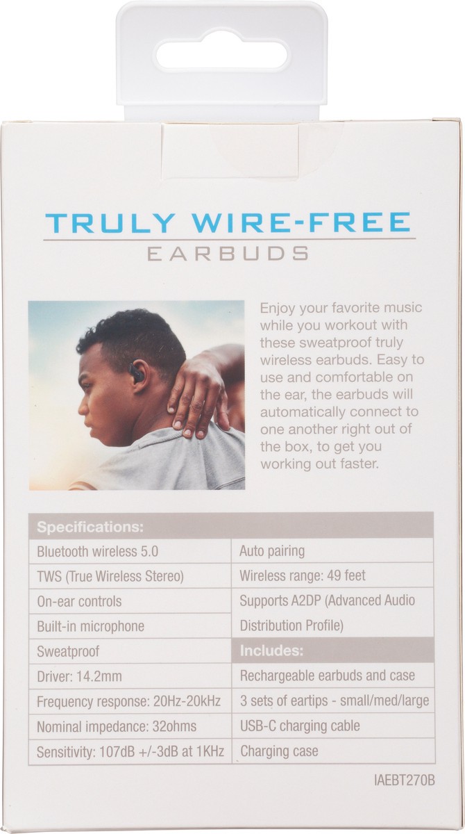 slide 3 of 8, iLive Black Truly Wire-Free Earbuds 1 ea, 1 ct