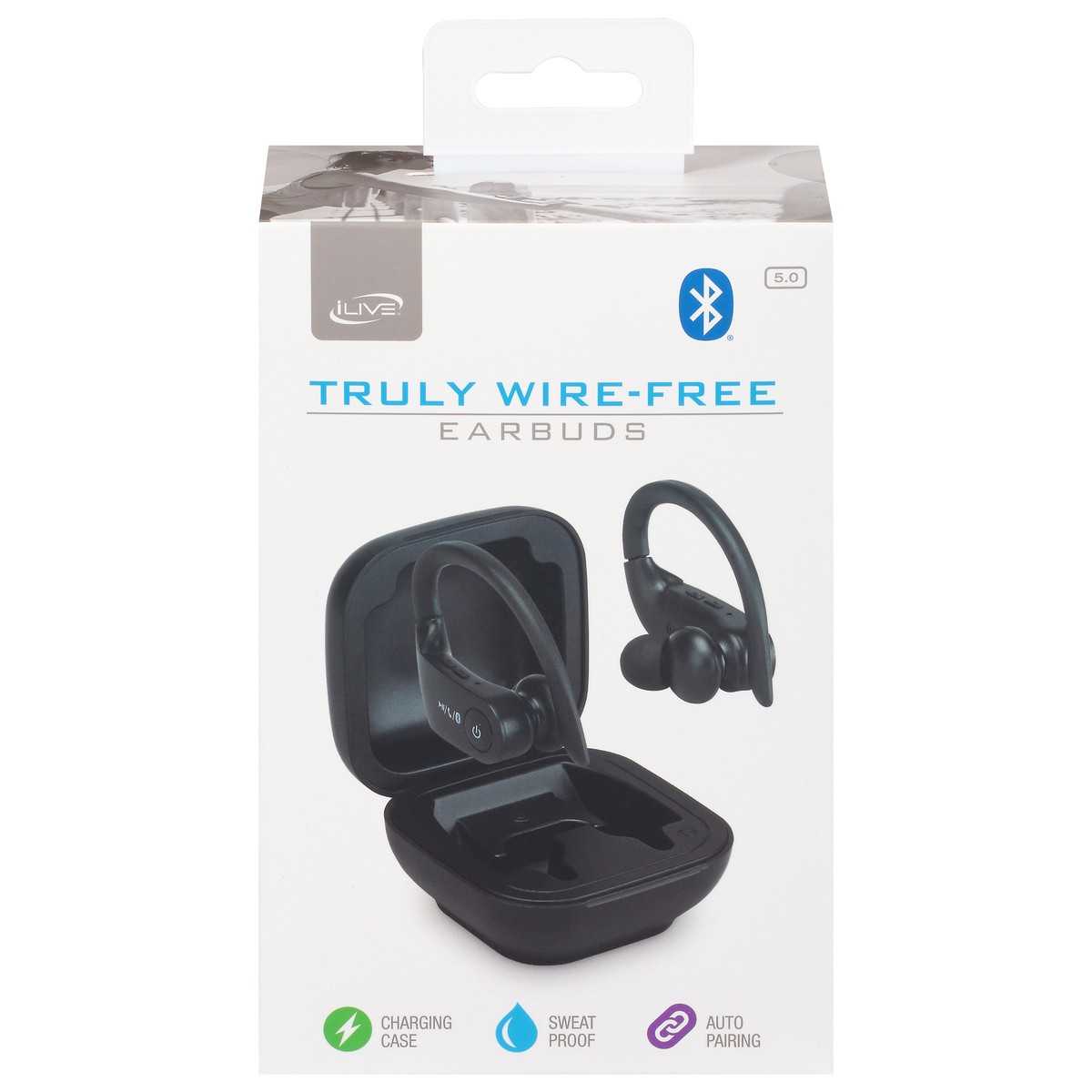 slide 1 of 8, iLive Black Truly Wire-Free Earbuds 1 ea, 1 ct