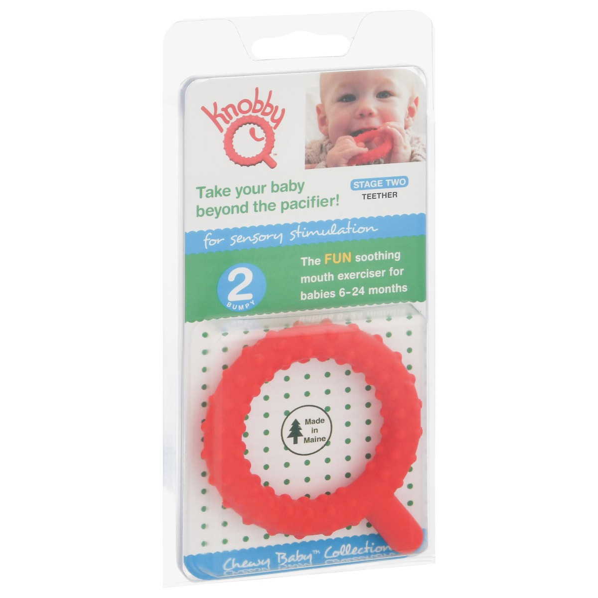 slide 8 of 9, Chewy Tubes Knobby Stage Two Teether 1 ea, 1 ct