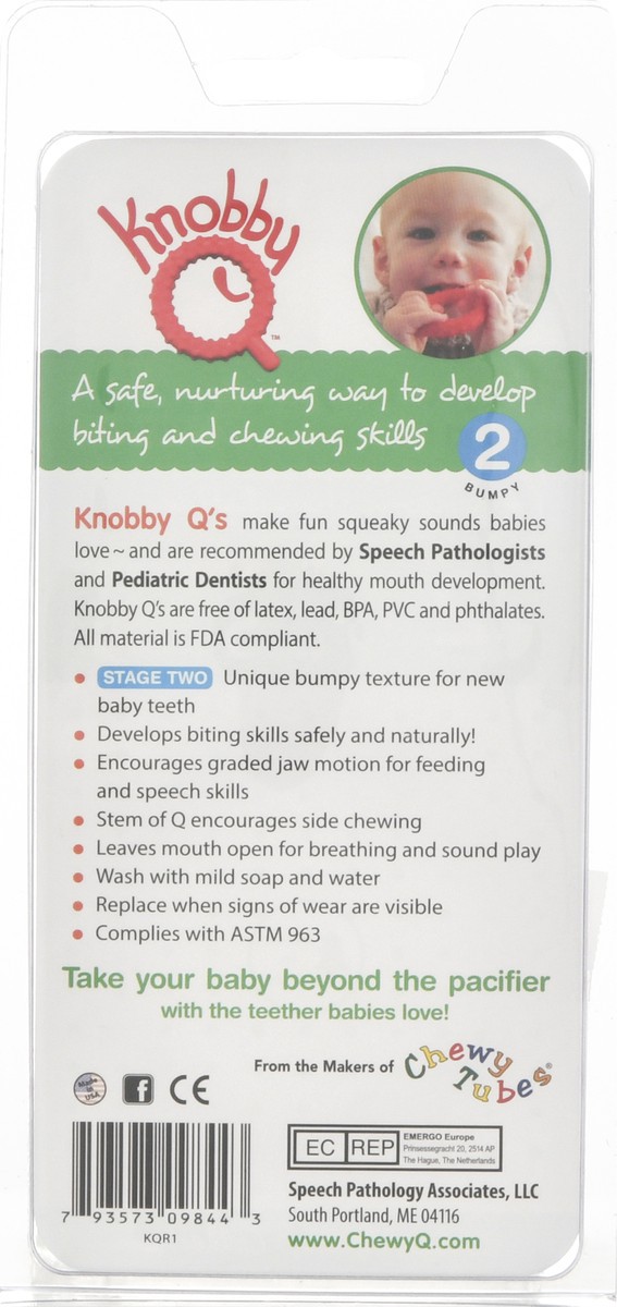 slide 3 of 9, Chewy Tubes Knobby Stage Two Teether 1 ea, 1 ct