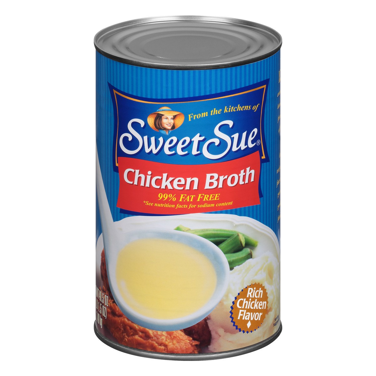 slide 11 of 11, Sweet Sue 99% Fat Free Chicken Broth 49.5 oz. Can, 49.5 oz