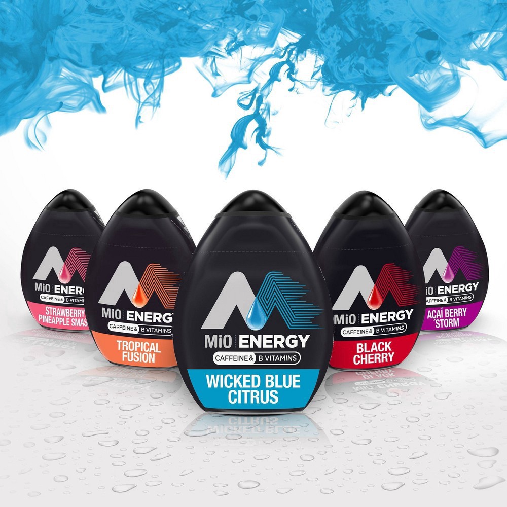 slide 14 of 19, MiO Energy Wicked Blue Citrus Naturally Flavored Liquid Water Enhancer with Caffeine & B Vitamins - 1.62 oz, 1.62 oz