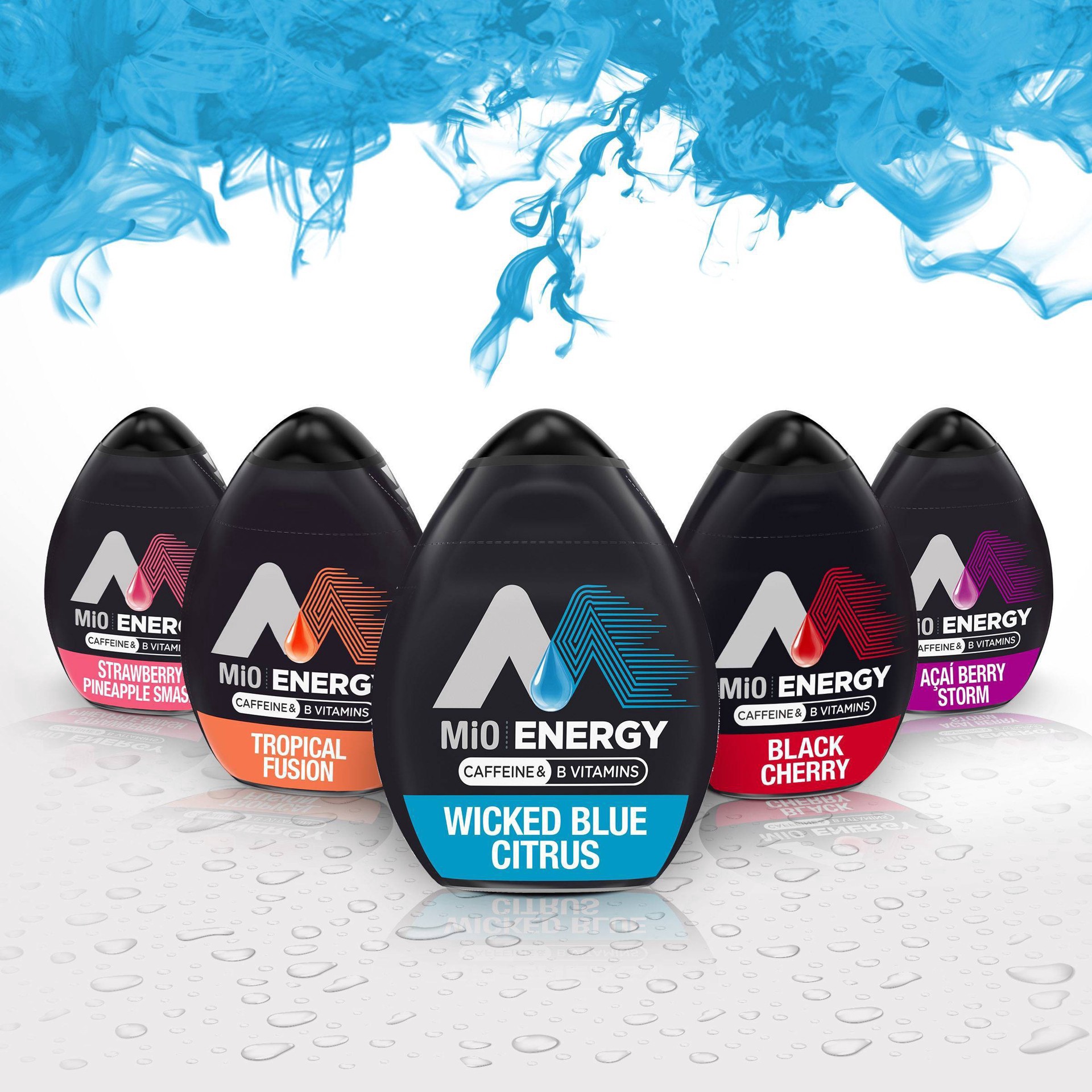 slide 10 of 19, MiO Energy Wicked Blue Citrus Naturally Flavored Liquid Water Enhancer with Caffeine & B Vitamins - 1.62 oz, 1.62 oz