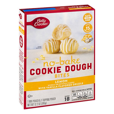 slide 1 of 1, Betty Crocker Lemon No Bake Cookie Dough Bites, 12.2 oz