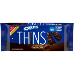OREO Thins Chocolate Ganache Creme Chocolate Sandwich Cookies, Family Size, 12.33 oz