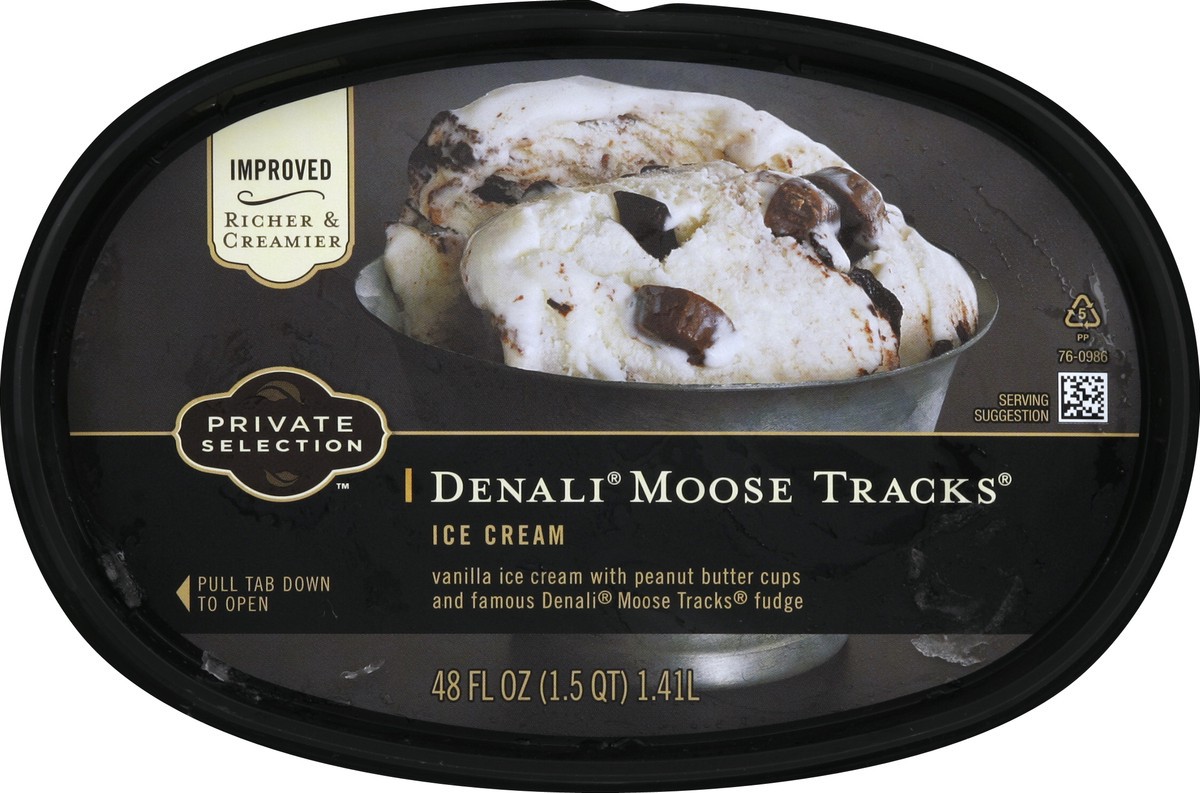 slide 2 of 6, Private Selection Denali Moose Tracks Ice Cream, 48 fl oz