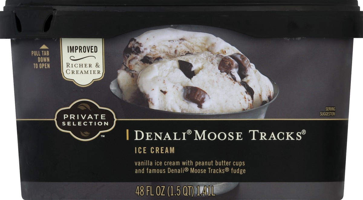 slide 5 of 6, Private Selection Denali Moose Tracks Ice Cream, 48 fl oz