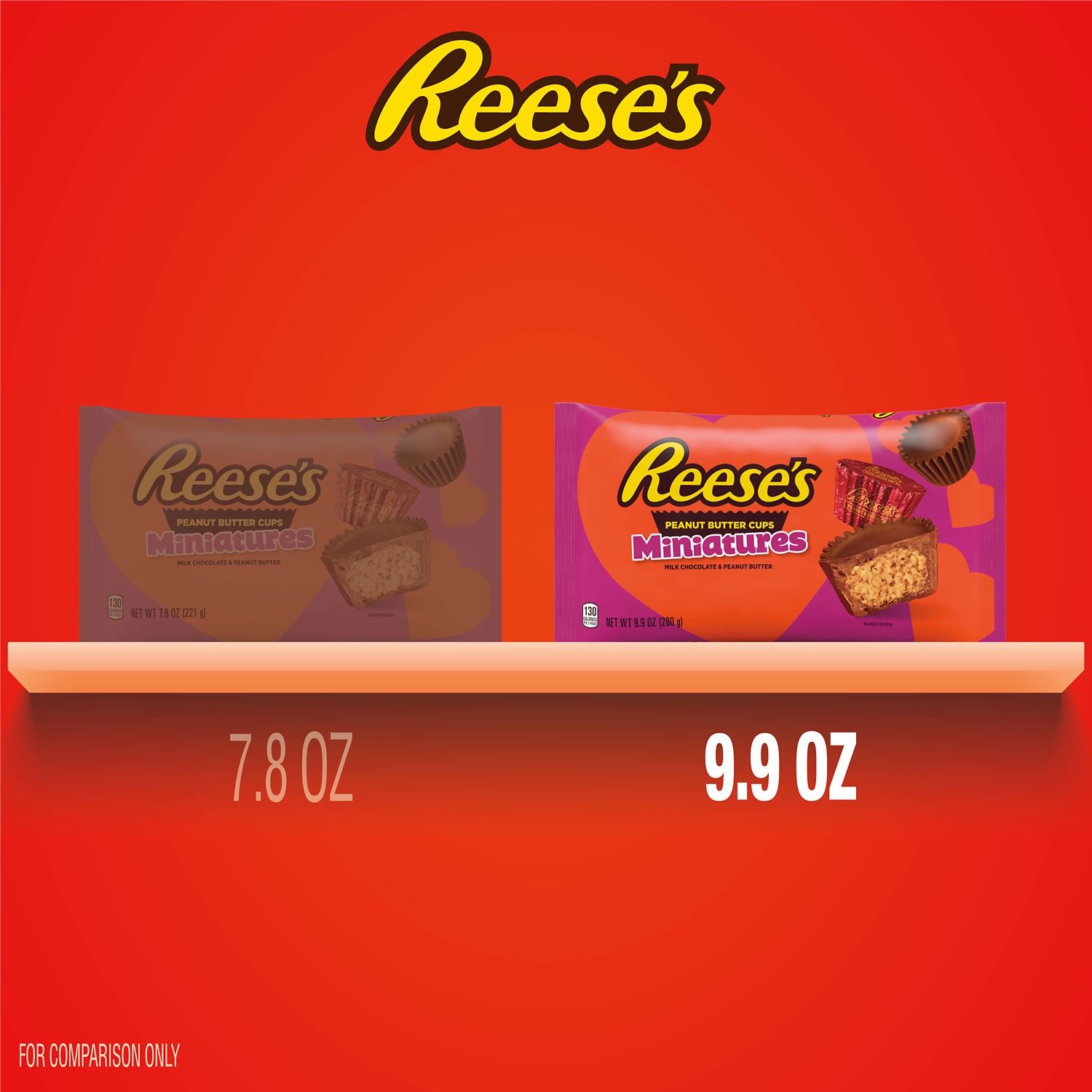 slide 3 of 8, Reese's Peanut Butter Cups, Miniatures, 9.9 oz
