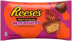 Reese's Miniatures Milk Chocolate Peanut Butter Cups, Valentine's Candy Bag, 9.9 oz