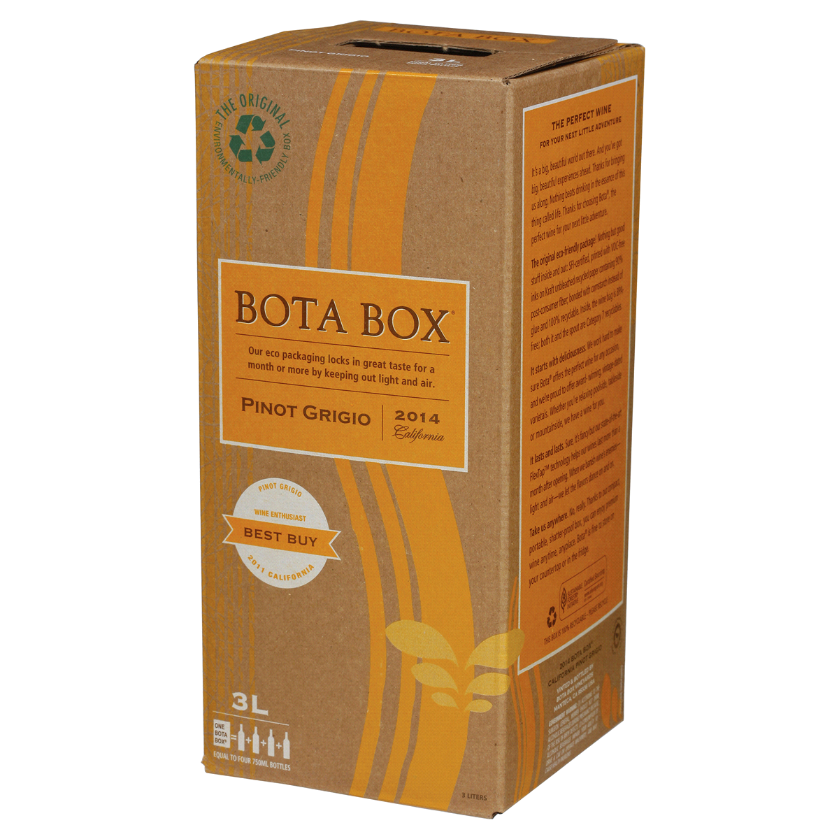 slide 3 of 43, Bota Box Pinot Grigio, 3 liter