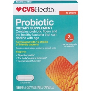 slide 1 of 1, CVS Health Probiotic Vegetable Capsules, 15 ct