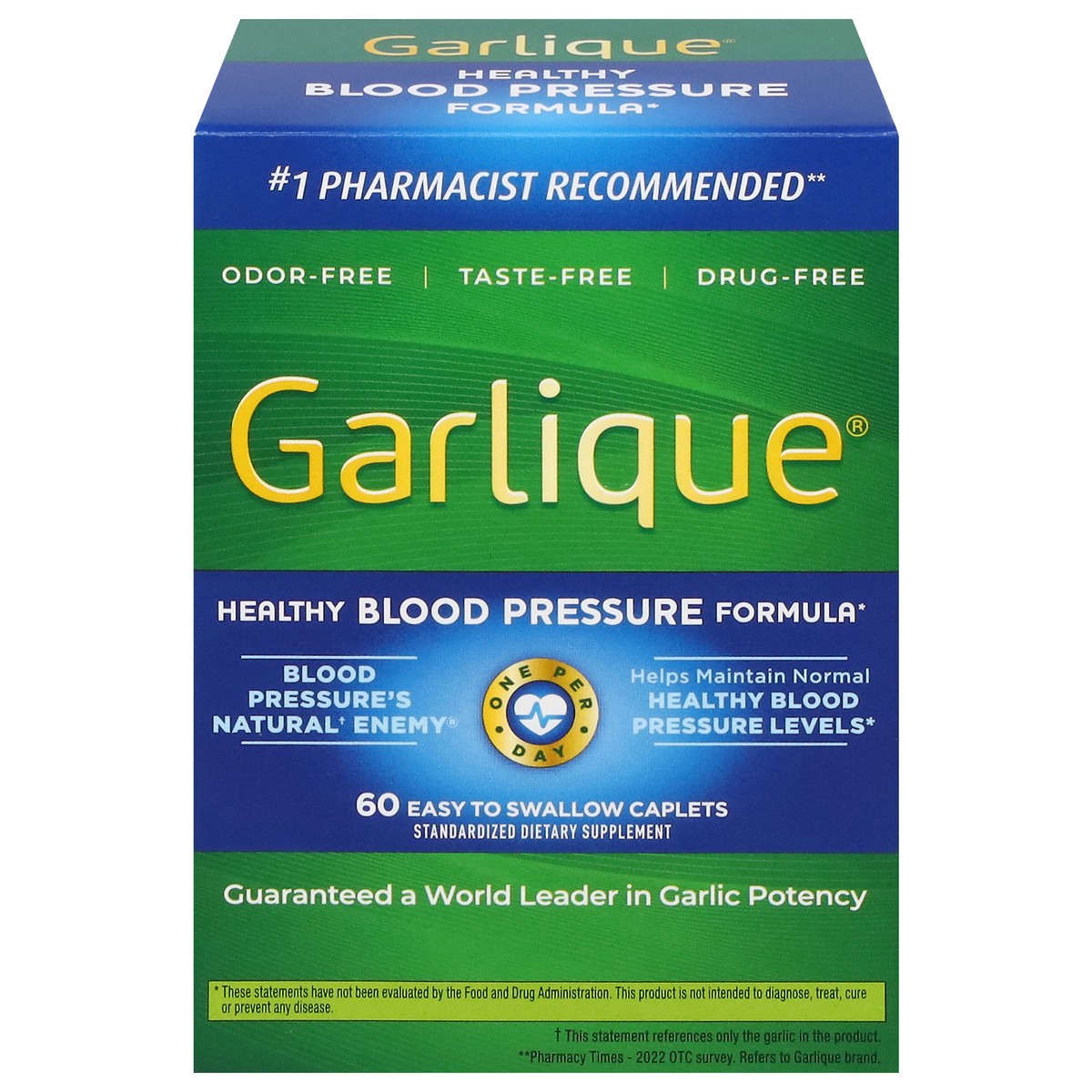 slide 1 of 2, Garlique Blood Pressure Formula 60 Caplets, 60 ct