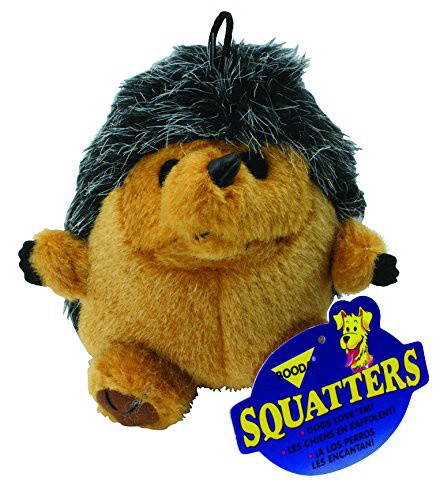 slide 5 of 6, Zoobilee Hedgehog Squatters Plush Dog Toy, 1 ct