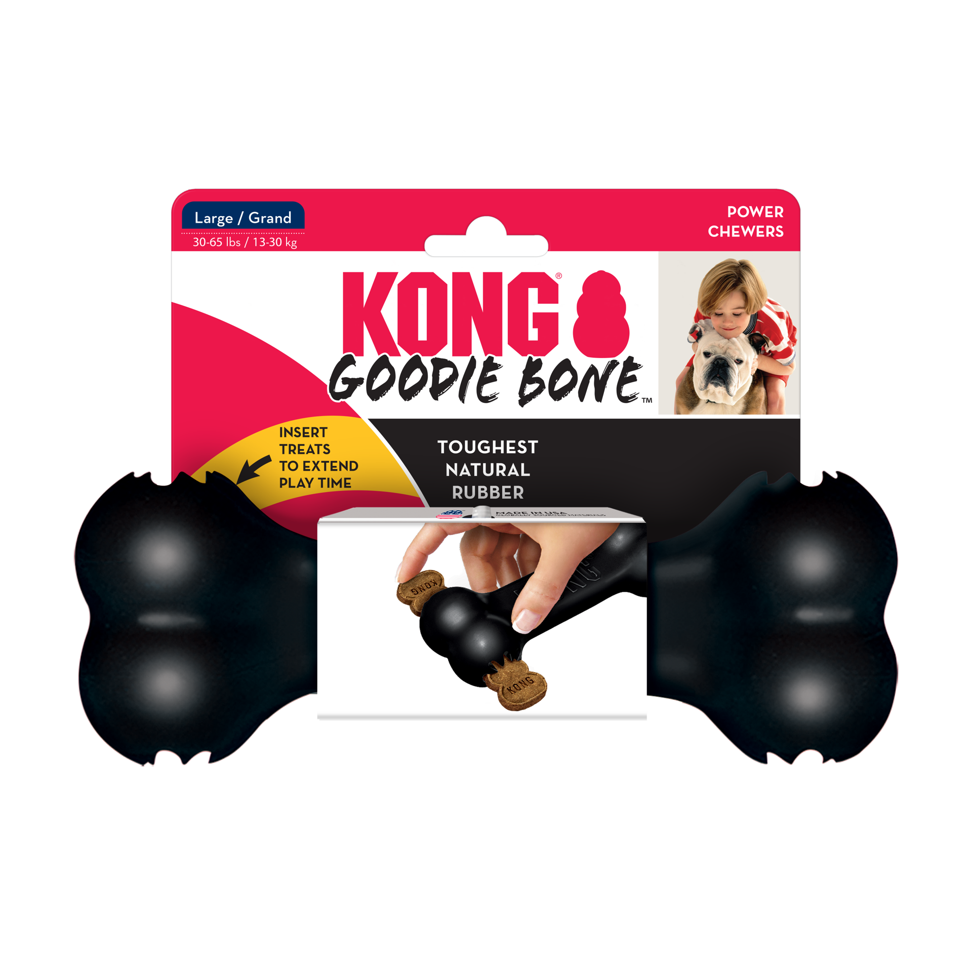 slide 3 of 4, KONG Extreme Goodie Bone Lg, 1 ct