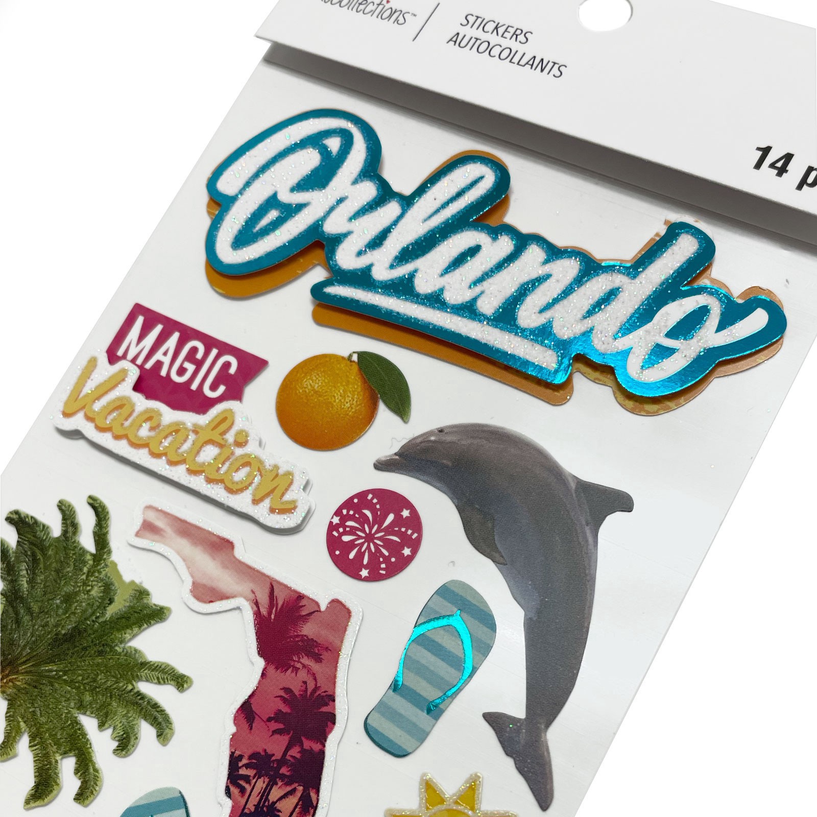 slide 5 of 5, Orlando Stickers By Recollections, 4 in x 8.5 in