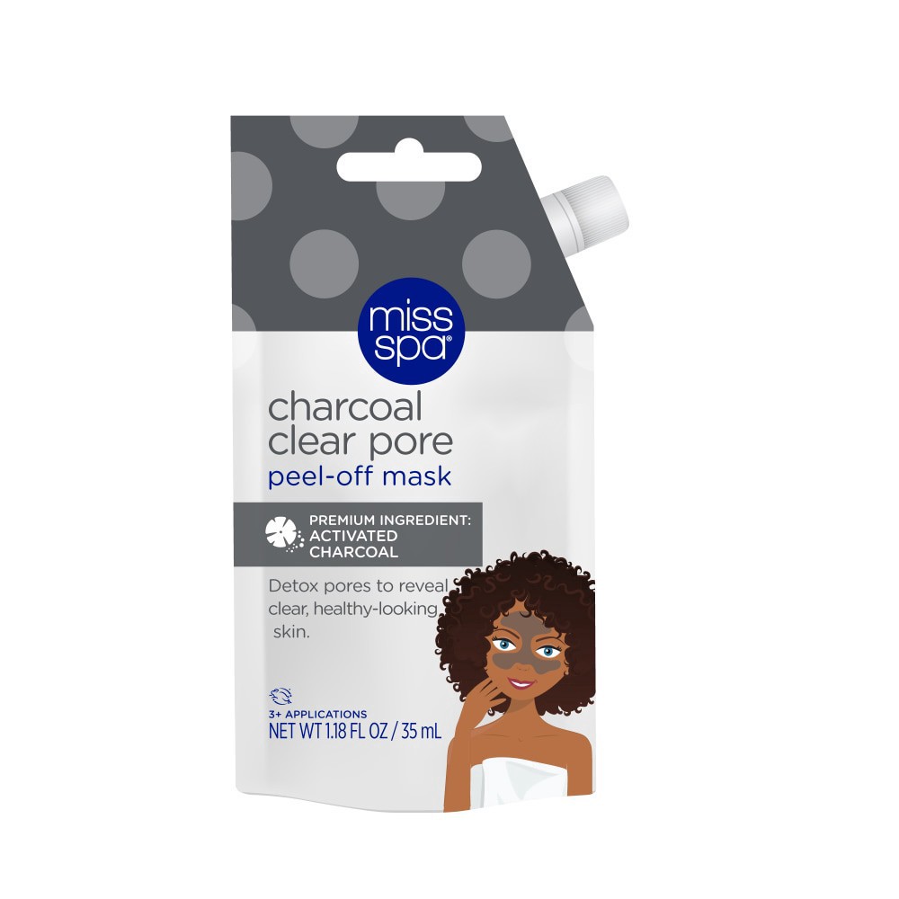slide 1 of 1, Miss Spa® Activated Charcoal Peel Off Mask, 1.18 fl oz