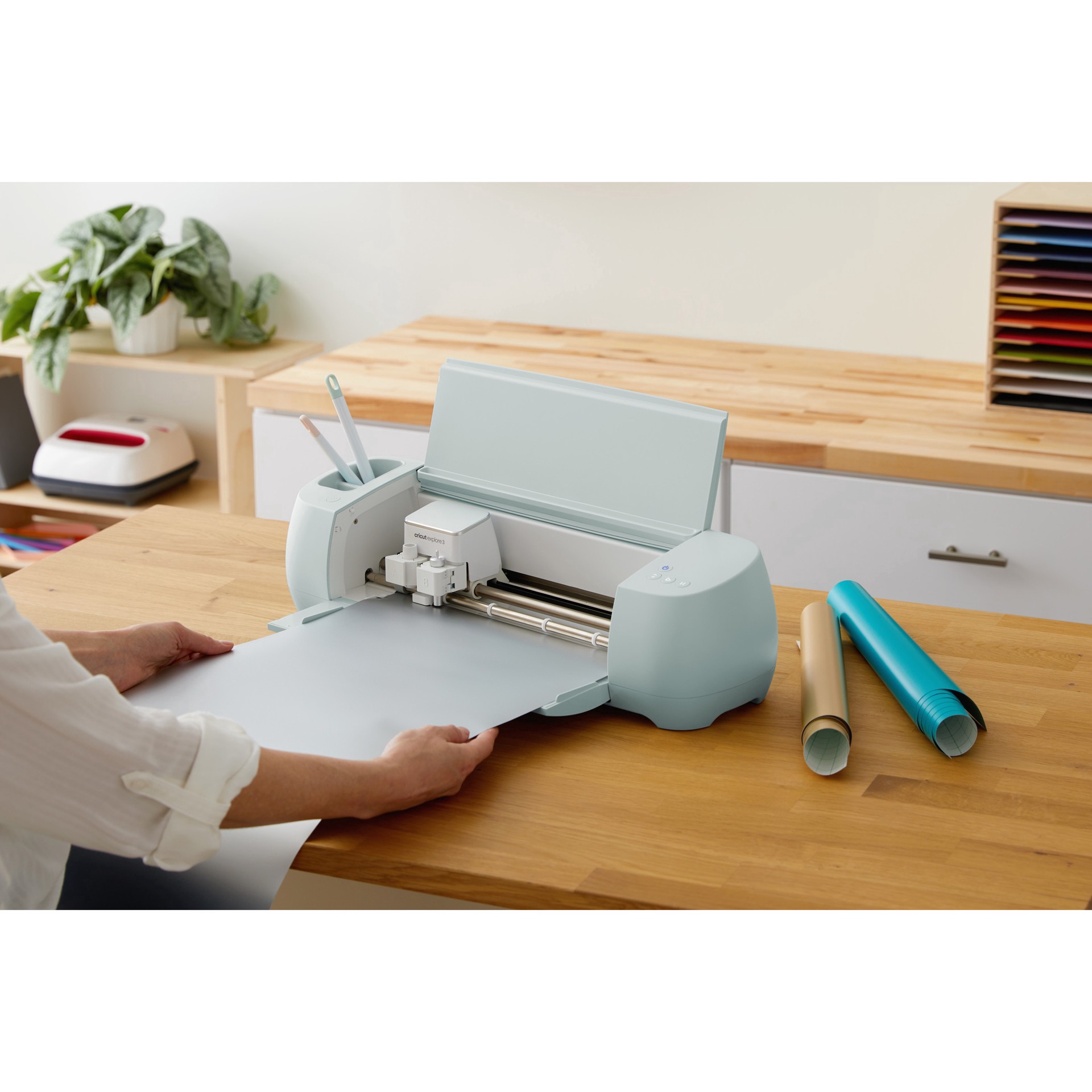 slide 3 of 6, Cricut Permanent Smart Vinyl Matte Metallic 12ft. Value Roll, 13 in x 12 ft