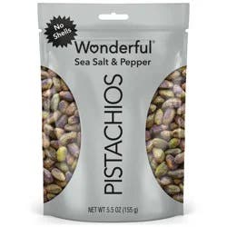 Wonderful Pistachios No Shells Sea Salt & Pepper Nuts, 5.5 Ounce Bag