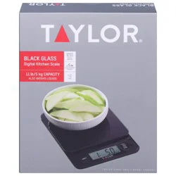 Taylor Black Glass Digital Kitchen Scale 1 ea
