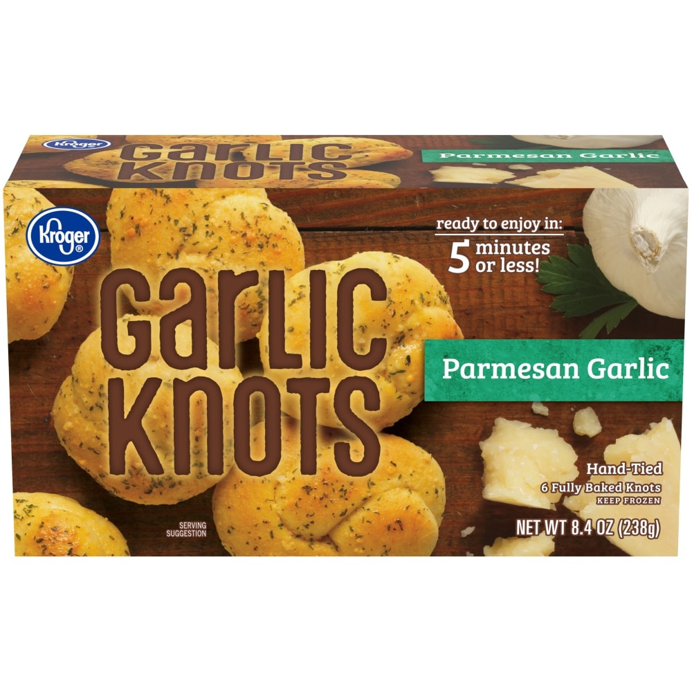 slide 1 of 1, Kroger Parmesan Garlic Knots, 8.4 oz