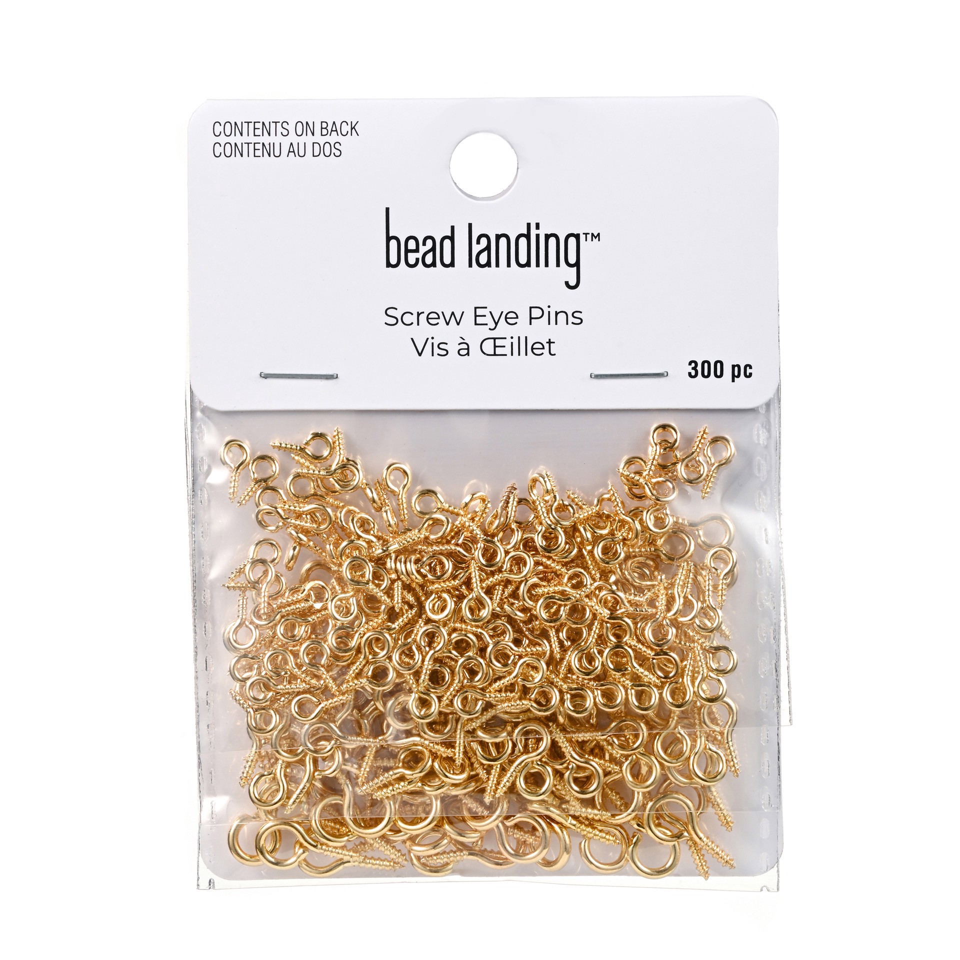 slide 3 of 3, Gold Screw Eye Pins, 300ct. By Bead Landing, 300 ct