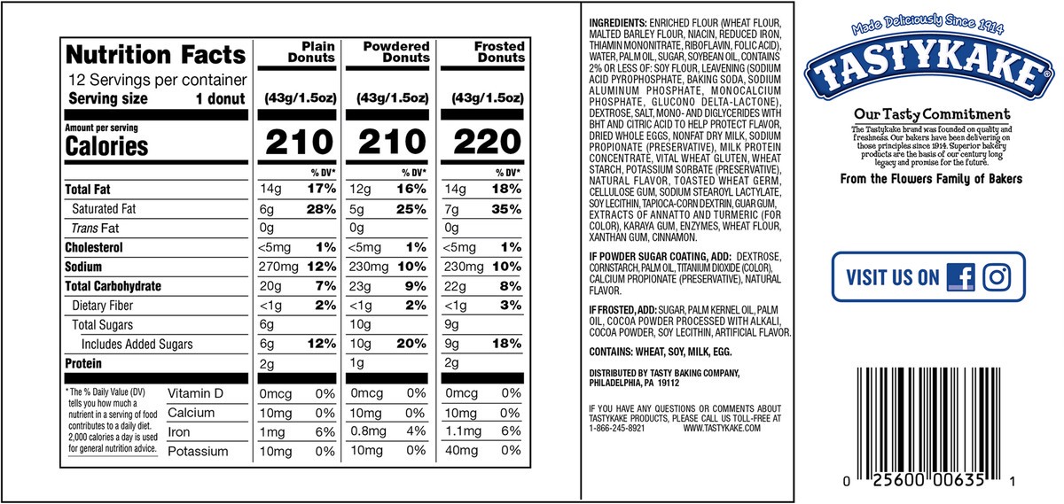 slide 6 of 9, Tastykake Assorted Donuts 12 ct Box, 18 oz