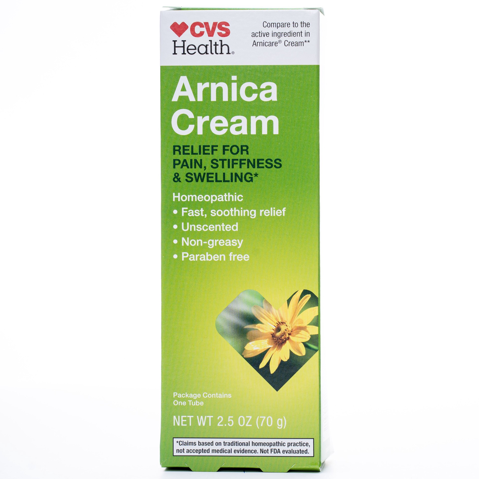 slide 1 of 1, CVS Health Arnica Cream Relief For Pain, Stiffness & Swelling, 2.5 Oz, 2.5 oz